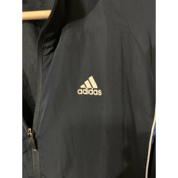 Adidas Navy/White Full Zip Men's Track Jacket - Size M UK 38/40 - Picture 4 of 8
